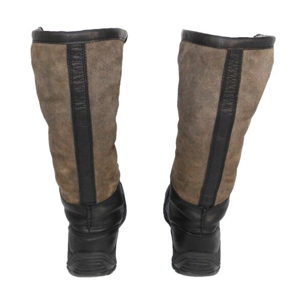 UGG Adirondack Event waterproof black & tan lace up fur lined boots women's 8 - Picture 3 of 9